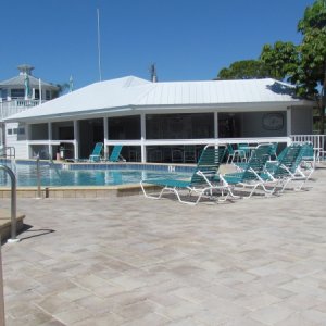 Nice facilities at Palm Island Marina,hot tub hidden to the left behind the sign