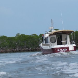 A new looking Ranger Tug from Michigan on  the creek heading towards Largo Sound