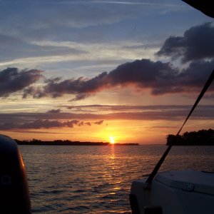 Sunset on ICW, Cedar Creek, mm 187