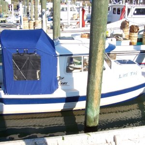Set up for the night in Cape Charles