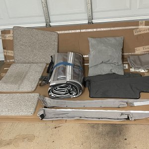 INTERIOR- side panels with cabin attachment snap and zip pieces