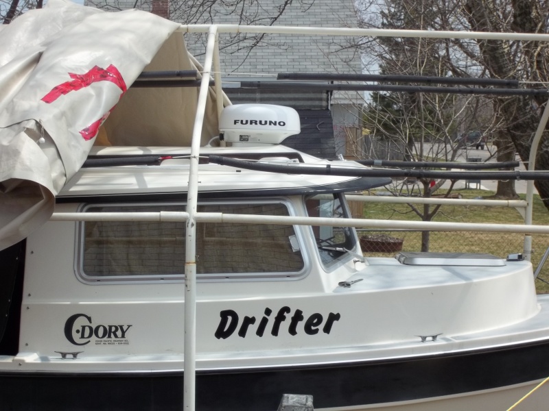 01/05/2013..Spring is about a month late this year, just starting to get the boat ready.Applied some epoxy sealant around the Radar dome.