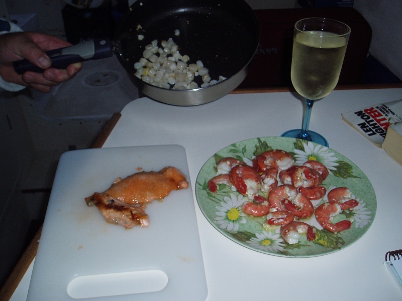 01 09 Laura Cove a feast from the seas - scallops, prawns & salmon caught that day! copy