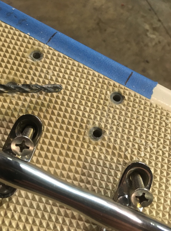014 re-drilled and soon to be counter sunk for the butyl tape