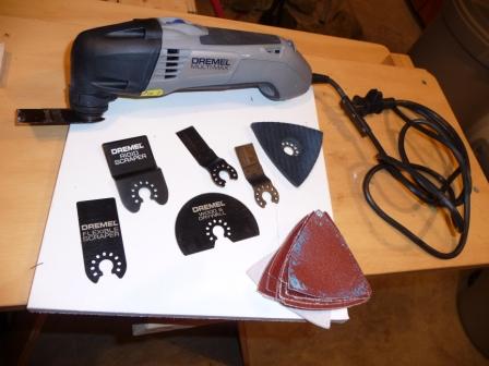 1. This "DREMEL" MULTI-MAX was very good at helping with the job. When using the 1-3/16" Flexable Scraper Blade Cat. No. MM610, it cut through old caulking like butter. I was careful and made no noticable scrapes in the gel coat. A little wipping up with a rag and some Lacquer Thinner and the gel coat was clean.