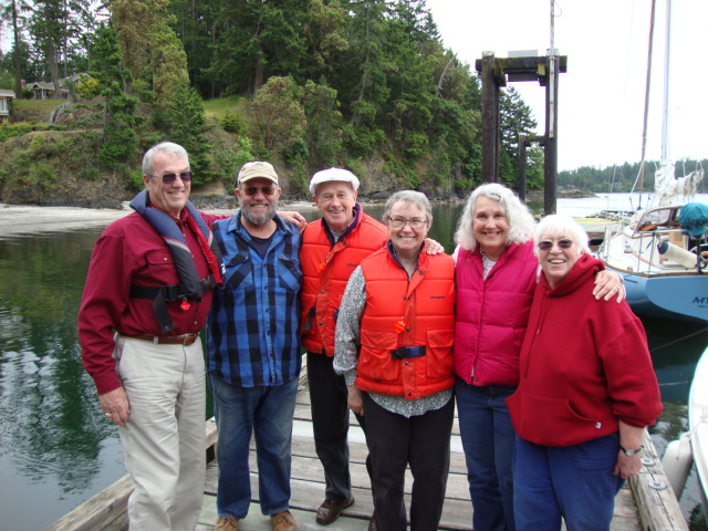 10 June Bedwell Harbor - Barry, Larry, Joe, Ruth, Patti & Nancy