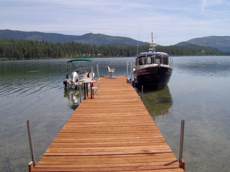 100 ft. dock and a five mile lake.
