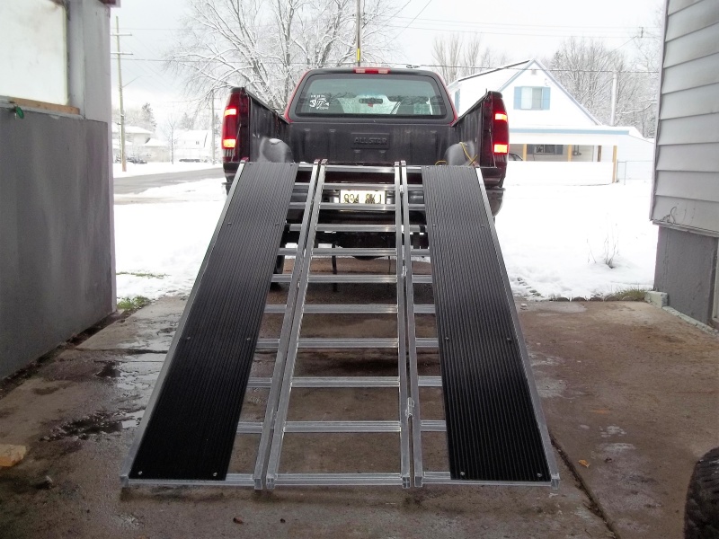 11/29/2015  My new Black Ice Sled ramps. Have already loaded and unloaded my sled a few times , easier than it looks.