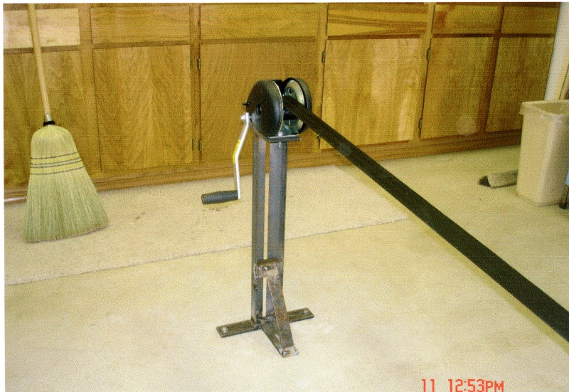 11 May 2005: The winch & stand.
