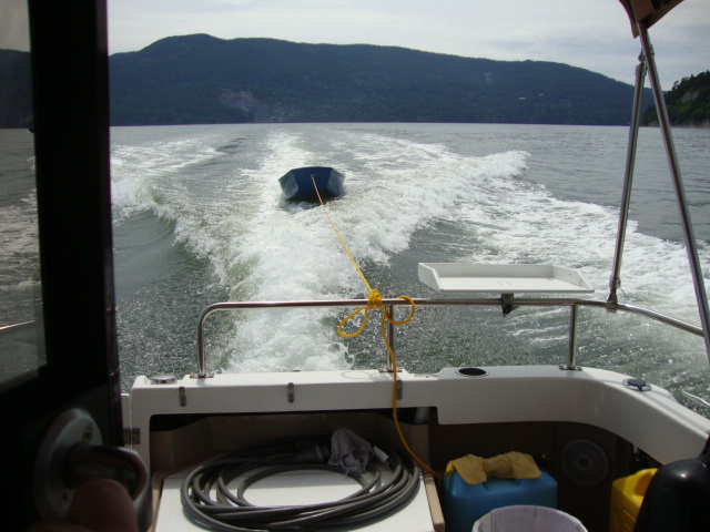 12 June, Towing the dinghy