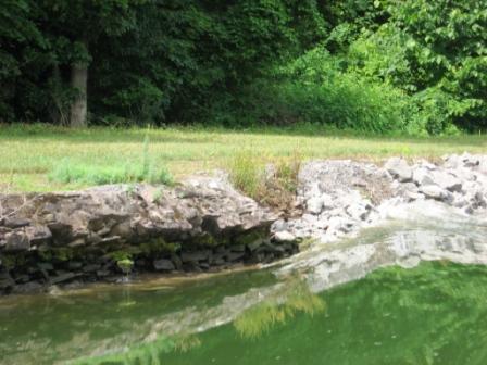 12 old canal wall and our wake