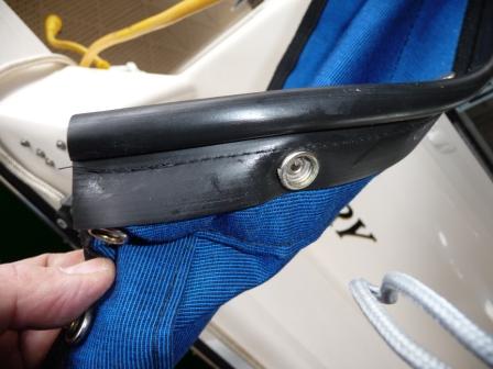 14. I use "Silicone Paste" to lubricate all snaps, zippers, and these black rubber seals.
"IOSSO" seam sealer for boat covers.
"AQUA-TITE" Silicone water repellent on the top.
"Meguiar's" Clear Plastic Cleaner and Polish for the windows.