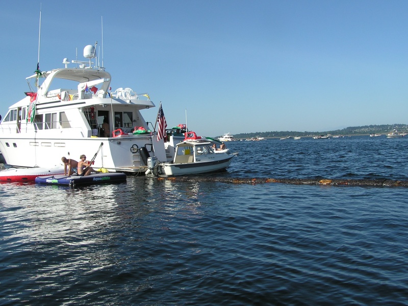 14' tender & "On The Side" on the logboom