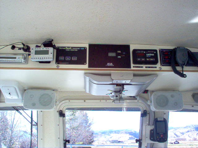 15" TV monitor in stored position