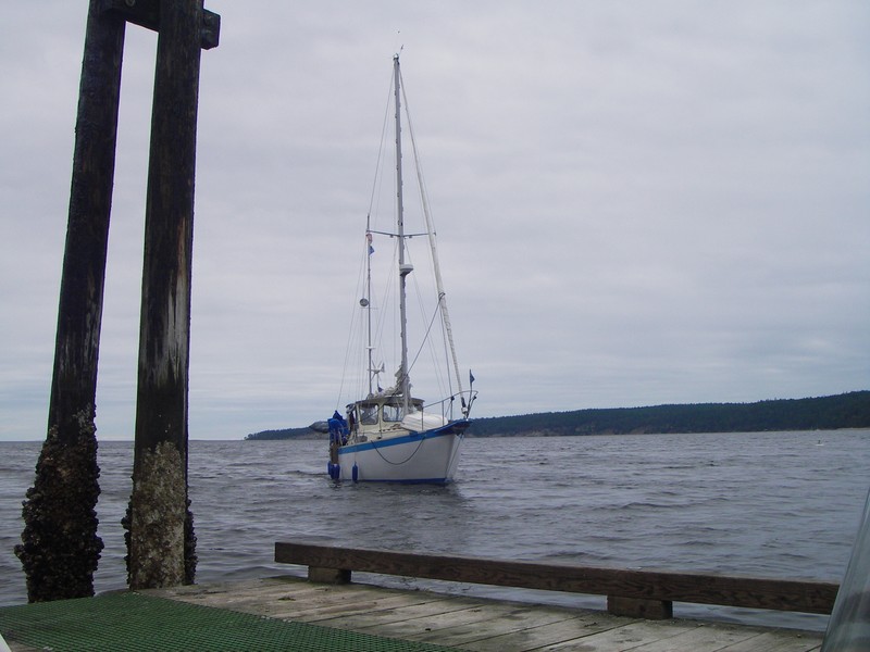 "16 tons and what do ya get, 'nuther day older and more work on the deck."  Approaching SBSP.