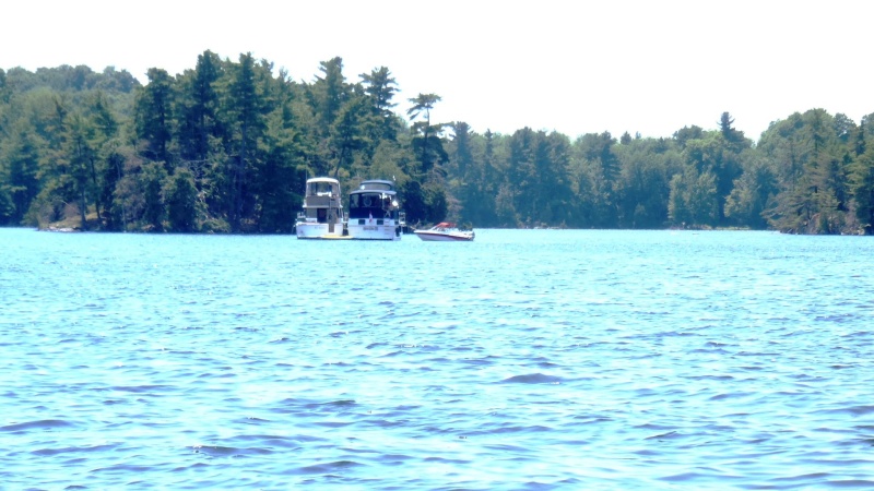 18.) Boats rafting in Stouts Bay