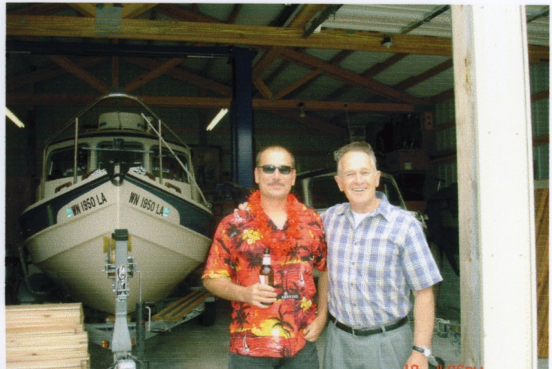 18 June 2006 Port Angeles:  Jon and Joe with C-LOU in the background.