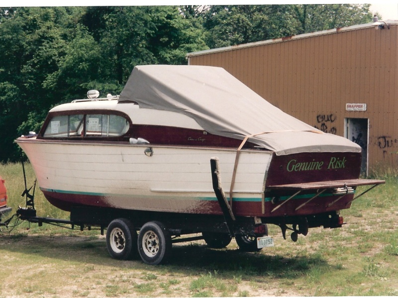 1954 Chris Craft Sedan Cruiser with Flybridge.  I bought this boat for cruising, but came to my sences and got a C-Dory.  (still a project)
