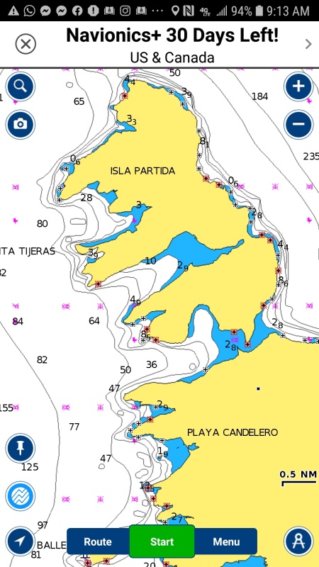 1st stop north where we have been to a few times while in La Paz 
All great anchorages except for west winds. Coromwel wins can come up at night.
