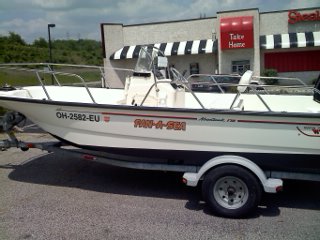 2003 boston whaler 170 montauk 90hp 2-stroke outboard. april, 2011
