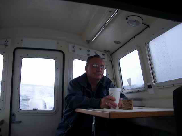 20050515a 2nd San Juan Trip Chuck with coffee going to Blakey from Lopez