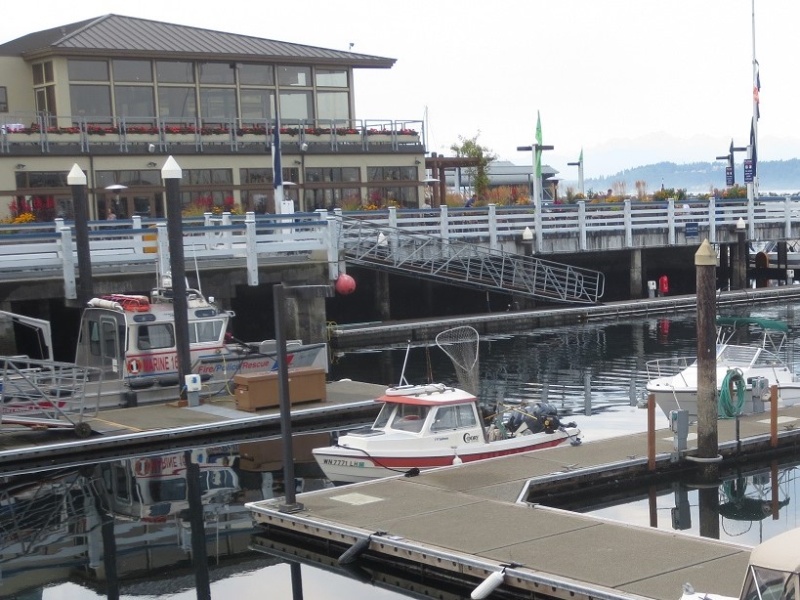 2014-08-02 Angler 16 at Edmonds Marina.  Up until a couple of years ago, this Angler had been moored here and used regularly for years! Owner has since bought a newer and bigger boat, still moored in this same spot.