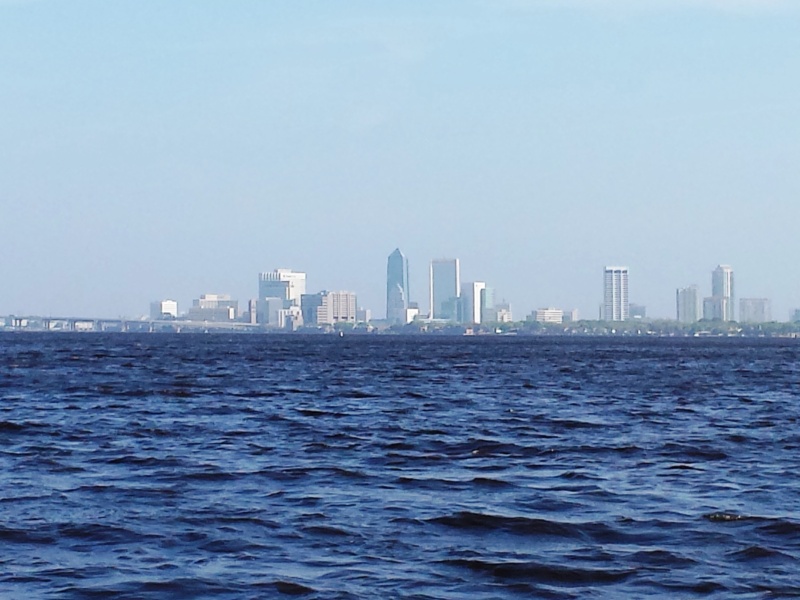2015-03-18 Jacksonville, Fl skyline on the way to St. Augustine.
