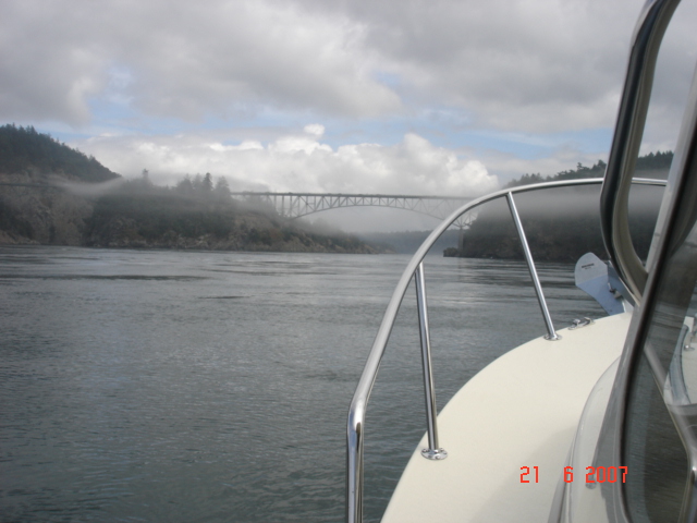 21 Aug Deception Pass
View of bridge from port side window of the ALOYSIUS