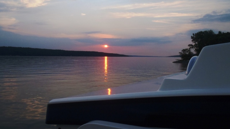 24.) Last night out on favorite mooring near Ithaca on Cayuga Lake