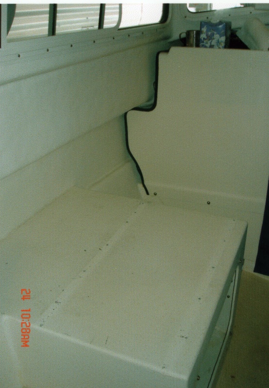 24 May 2005: Site of the soon to be attached swivel seat.