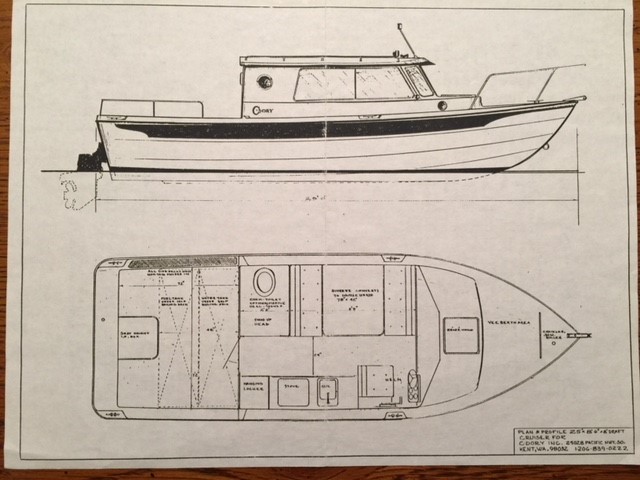 25\' Cruise Ship. Notice it is shown with a inboard-out board for power.
