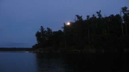 26.) moon rise on Eel Bay