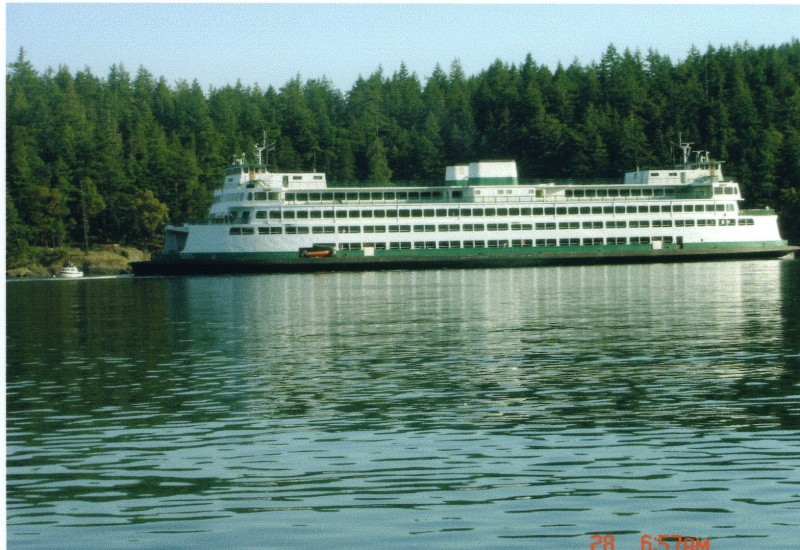 28 May 2005: WA State Ferry passing Blakely Island.