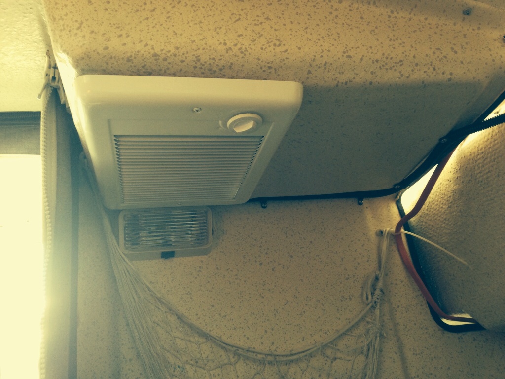 2nd custom wall heater inside v-berth 110v