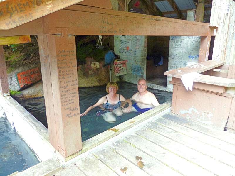 33 Taking a dip at Bishop Bay hot springs