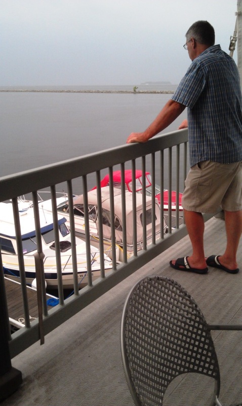 45.) Boathouse deck view