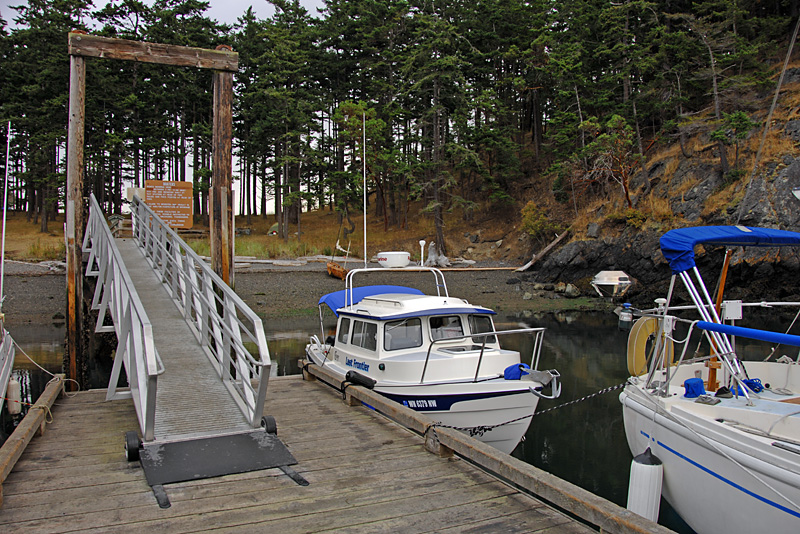 4554 C-Dory tied to the James Island float