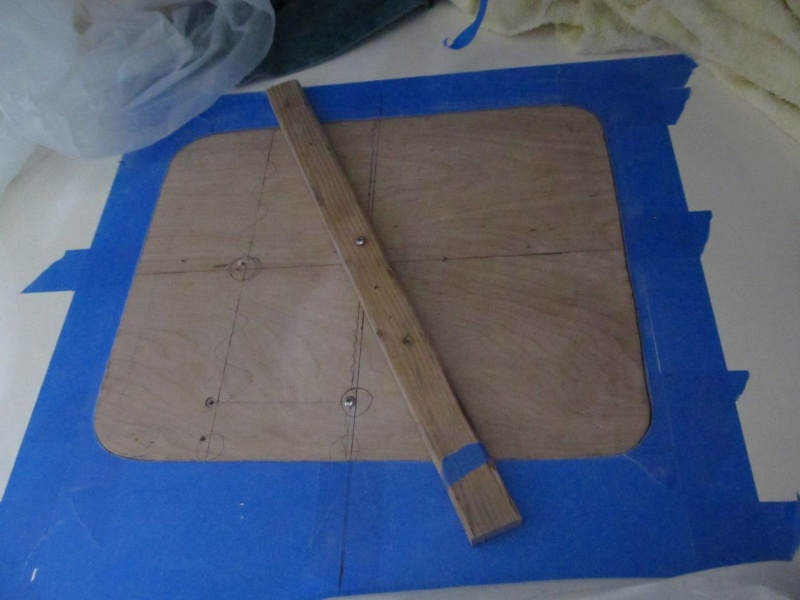 5 Template cut down, preparing to cut fwd opening