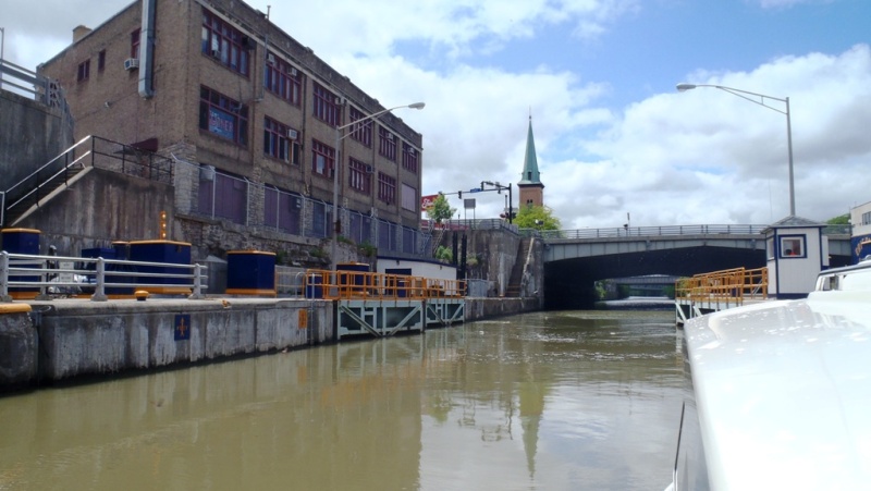 6.) Exiting upper lock at Lockport