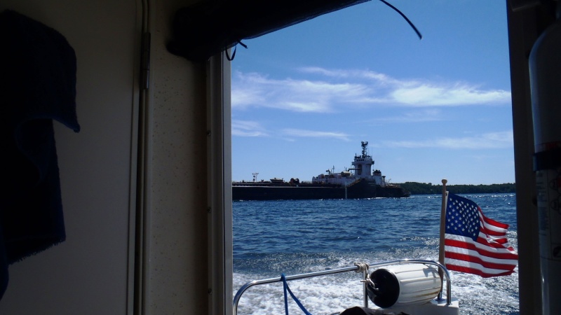 64.) Passing a frieghter on the St. Lawrence