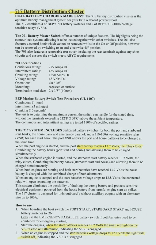 717 Batt Dist Cluster Info