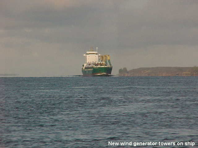 74 Wind generators on ship