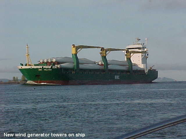 75 Wind generators on ship