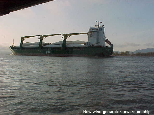 76 Wind generators on ship