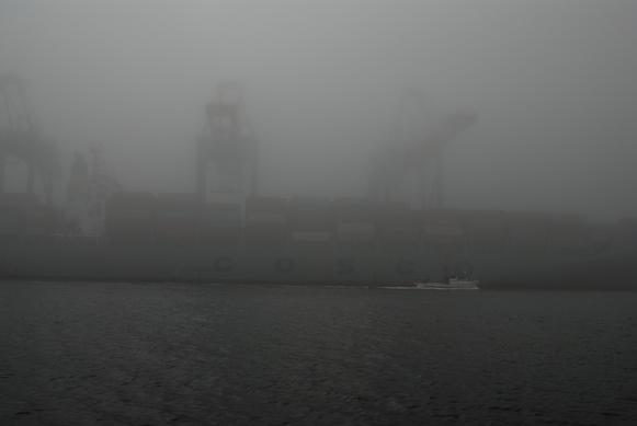 8-16-08     Leaving Prince Rupert in the fog.
