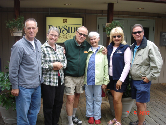 8 July Bayside Cafe
   Bellingham, WA
Joe & Ruth (R-MATEY)
Bill & EL (HALCYON)
Jim & Joan (WILD BLUE)