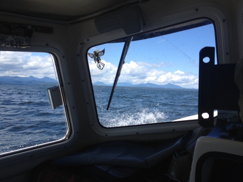 A bit of chop passing Thetis Island