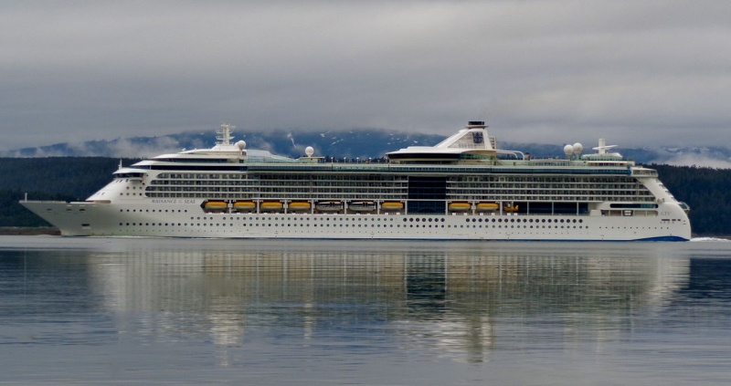 A cruise ship passing us.  Hey, I\'ve been on that one!