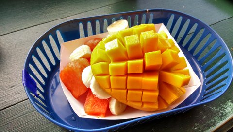 A fruit Plate Nina's Cuban Restaurant Simonton and South Street Key West