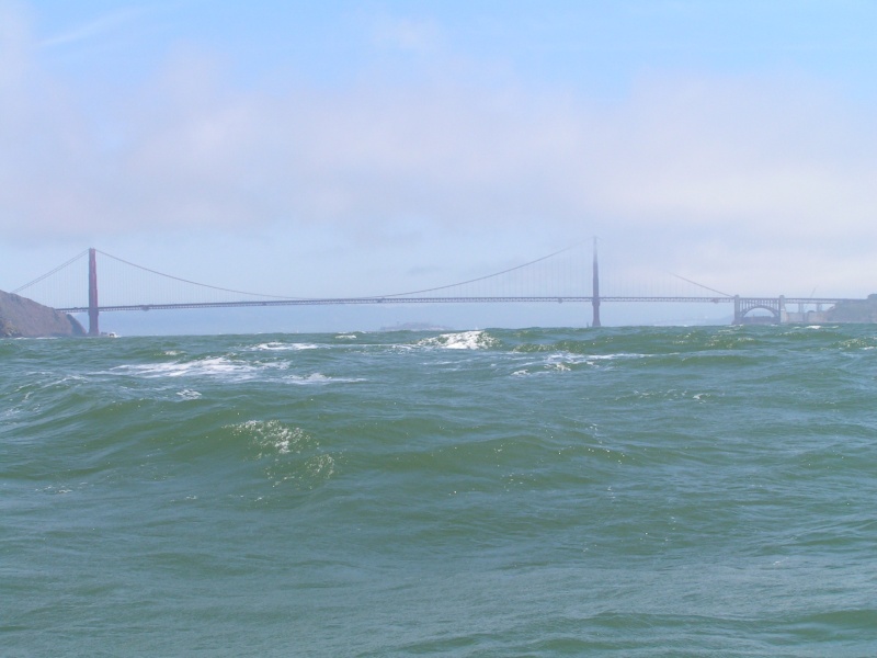A little rough coming back from Salmon fishing outside the Golden Gate.